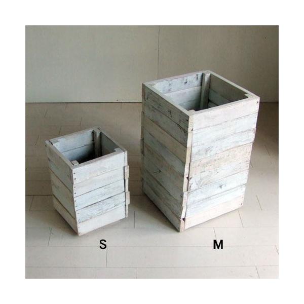 ダストボックス M ホワイト 白 木製 おしゃれ ゴミ箱 ハンドメイド家具