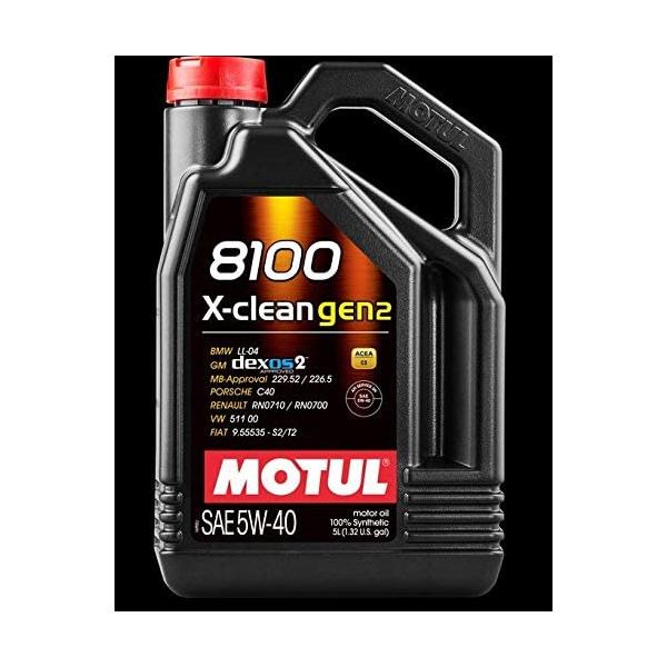 MOTUL（モチュール） 8100 X-CLEAN GEN2 5W40 5L 100%化学合成オイル (正規品)