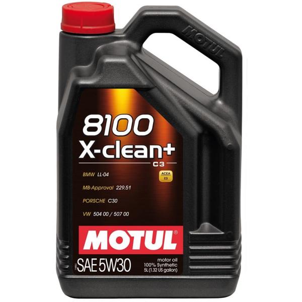 MOTUL（モチュール） 8100 X-clean+ 5W30 5L 100%化学合成オイル (正規品)