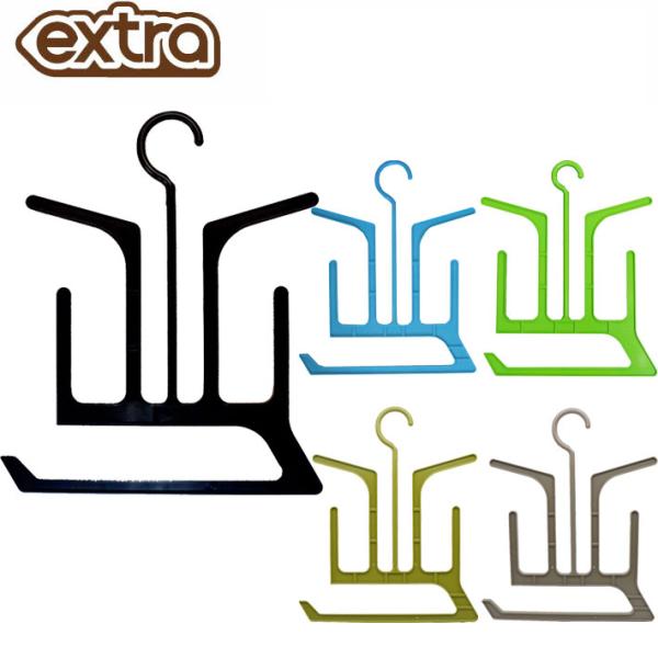 EXTRA【エクストラ】マルチハンガーブーツ・グローブ・ウェットスーツが一度にかけられるマルチハンガー！用途色々！コレ１本でマルチにかけられて省スペースに収納！ドライスーツもそのまま逆さにかけられます。 フックは360度回転式なので、色々な...