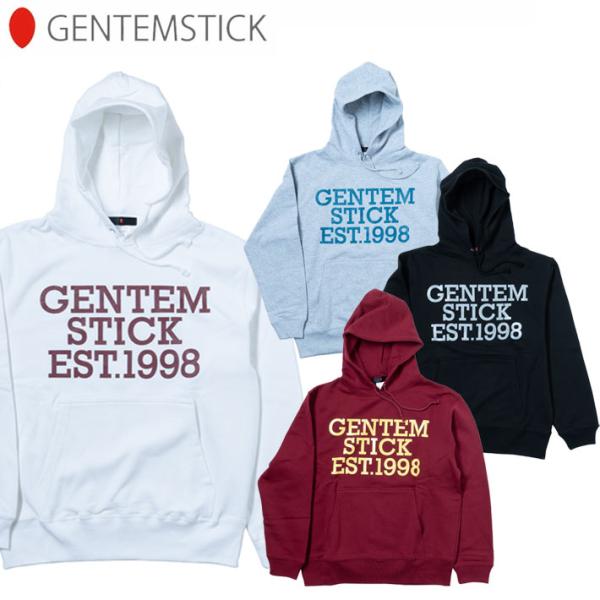 GENTEM STICK 正規販売店　GENTEM LOGO HOODIE裏パイル地の定番プルオーバーパーカーに、POPなカレッジ風ロゴをプリントしました。一枚で着たり、重ね着したり、これからの季節、様々なシーンで大活躍間違いなし！・COT...