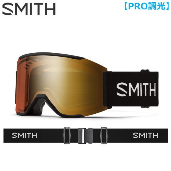 予約 26-27 SMITH ゴーグル スミス Squad MAG スカッドマグ Black [Gold] 調光レンズ Pro調光 アジアンフィット スノーボード 010276050