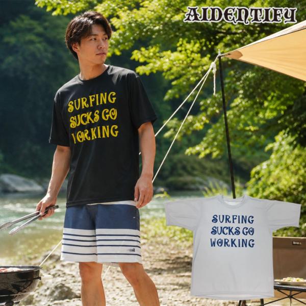 26 ラッシュガード AIDENTIFY アイデンティファイ SUNGUARD TEE SARCASM サンガード メッシュ ユニセックス メンズ レディース サーフィン アウトドア