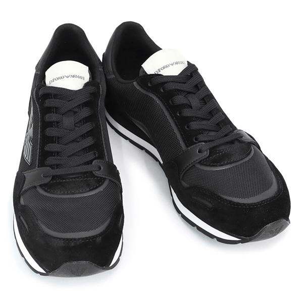 EMPORIO ARMANI エンポリオアルマーニ 靴 メンズ スニーカー ブラック  