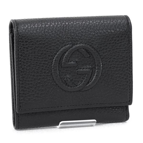 グッチ GUCCI 財布 折財布 SOHO ソーホー ウォレット GGロゴ ブラック 