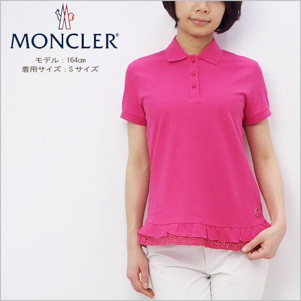 モンクレール Moncler レディース 半袖 ポロシャツ ピンク 41 093 562 Pk Kalhave Dk