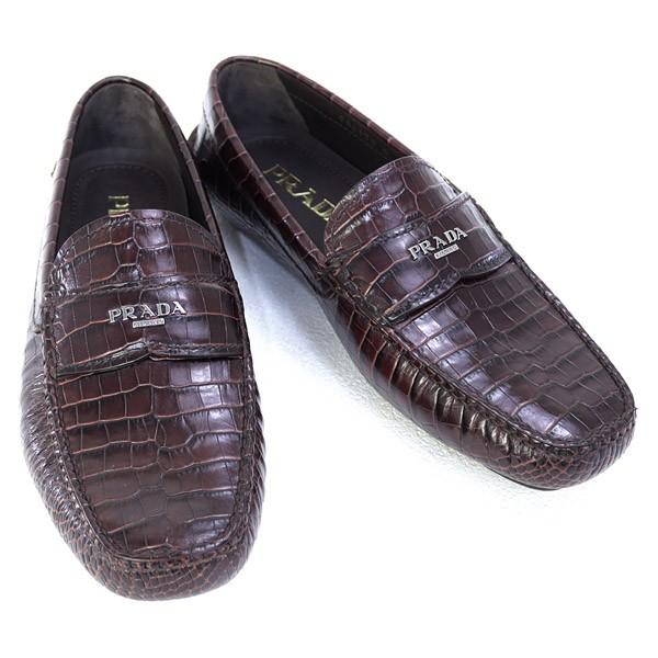アウトレットセール 訳あり プラダ Prada 靴 メンズ ドライビングシューズ ローファー ダークブラウン 2d2170 Stampa Cocco Bruciato Prada Bus1603 4 Fontana フォンターナ 通販 Yahoo ショッピング