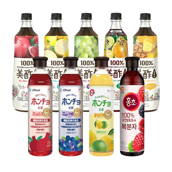 ■商品内容：美酢(ミチョ)&amp;紅酢(ホンチョ) 選べる6本セット■内容量：900ml×6本■原産国：韓国■賞味期限：キャップに記載■保存方法：直射日光、高温多湿を避け、冷暗所に保存して下さい。■飲み方：美酢または紅酢を水と1：2、1：...