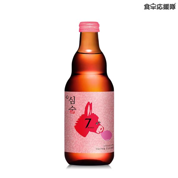 シムスル7 バブル 330ml 炭酸果実酒 発泡性リキュール 心酒 韓国お酒