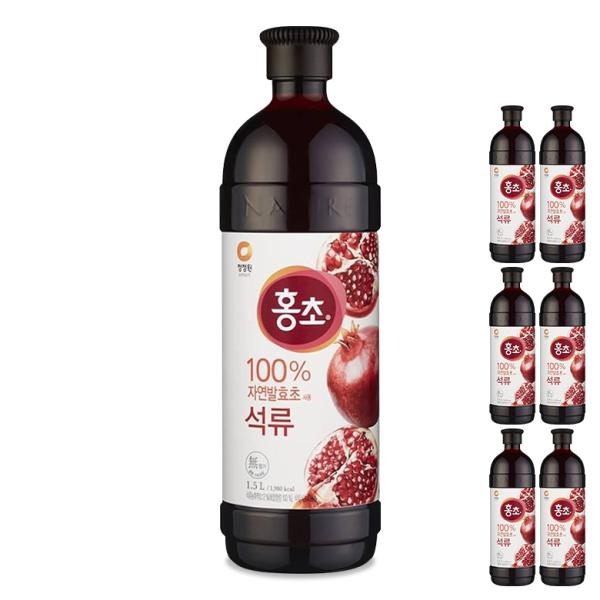 ■商品名: 紅酢(ホンチョ) ザクロ■内容物: 1500ml×6本■賞味期限: 枠外上部記載■原産国: 韓国■原材料: 調味果実酢[果実濃縮液（りんご、ざくろ、パイナップル）、醸造酢、食酢混合物（ざくろ濃縮液、穀物酢）、エリスリトール、にん...