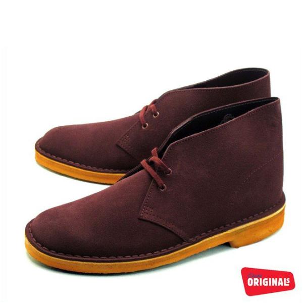 美品◎英国製 Clarksクラークス デザートブーツ ワイン US9 GB9◎ Clarks（クラークス） デザートブーツ ワイン スエード 26111465