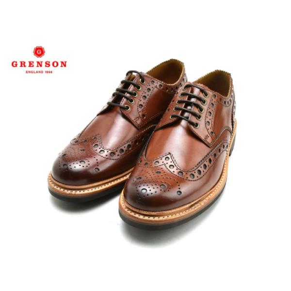 ビジネスシューズ 革靴 グレンソン ウイングチップの人気商品・通販