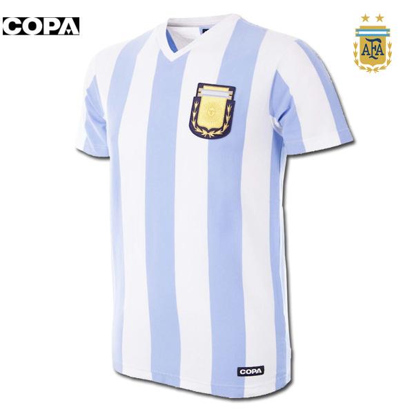 COPA アルゼンチン代表 1982 レトロTシャツ Vネック ユニフォーム柄