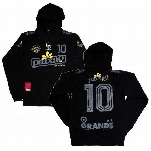GRANDE パーカー PAIXAO LATINOS 〜ラテンの情熱[ブラック×グレー 