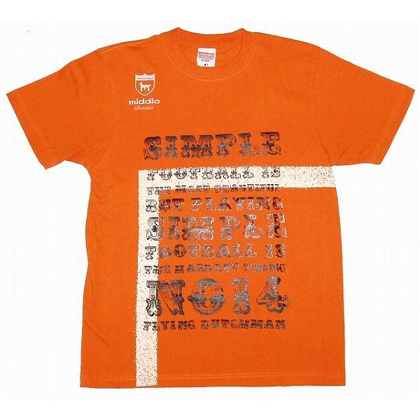 Mito 14番 サッカーシャツ オレンジ middle クライフ Tシャツ[オレンジ] : サッカーショップ FOOTBALLFAN