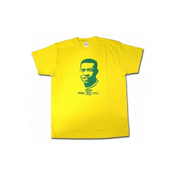 ペレ PELE/ブラジル代表(メキシコ70) Tシャツ(イエロー) : サッカー