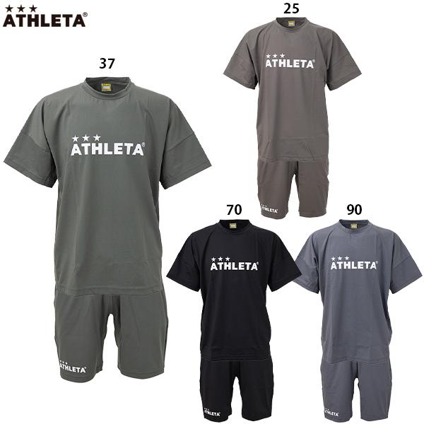 値下げ中 ATHLETA グレー シャツとショートパンツ上下セット ATHLETA（アスレタ） プラクールシャツ&ショーツ 大人用 サッカー