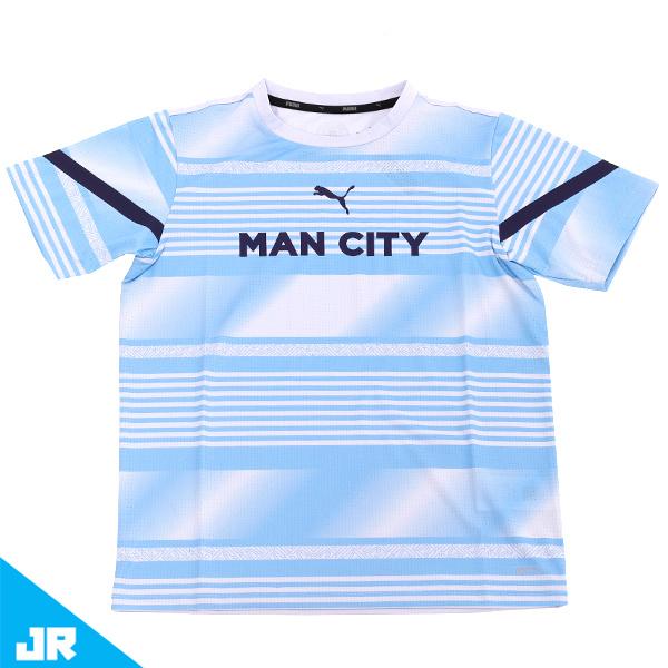 プーマ 21-22 MCFC マンチェスターシティ JR プレマッチシャツ ジュニア 子供用 サッカー 半袖シャツ puma 765181-01