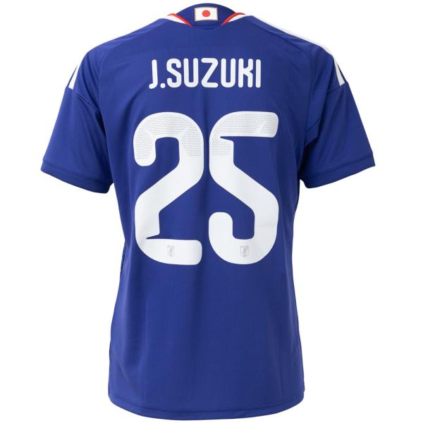 【納期1-2週間程度】#25 鈴木淳之介 アディダス サッカー日本代表 2026 ホーム レプリカ ユニフォーム 半袖 大人用 adidas DAZ45-KD3345