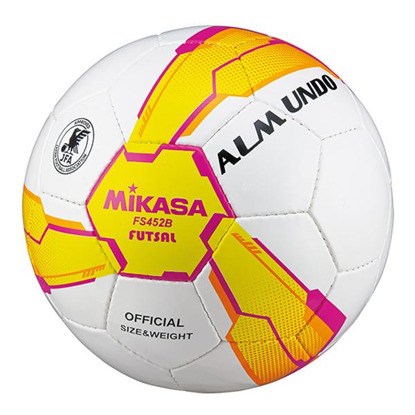 日本サッカー協会検定のフットサル4号球。【仕様】人工皮革手縫い検定球【カラー】イエロー×ピンク