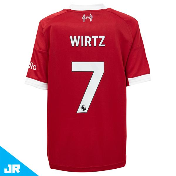 【スピード出荷】アディダス 25-26 キッズ リバプールFC #7 ヴィルツ ホームレプリカ ユニフォーム ジュニア用 サッカーシャツ 半袖 adidas JYF33-JV6436