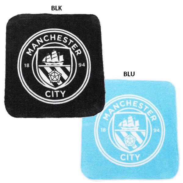 プレミアリーグ マンチェスターシティのクラブのエンブレムがデザインされたミニタオル。【カラー】BLK：ブラックBLU：ブルー