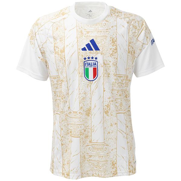 アディダス イタリア代表 2026 ホーム プレマッチ ジャージー 大人用 サッカー トレーニングシャツ 半袖 adidas MCE26-JY5633