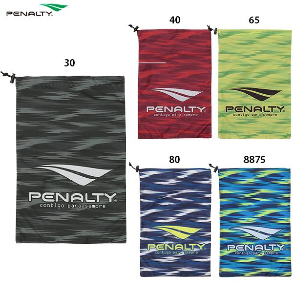 ペナルティのシューズ袋です。【素材】ポリエステル100%【カラー】30：ブラック40：レッド65：Fイエロー80：ブルー8875：シアン×Fグリーン【サイズ】H42×W28cm【発売時期】2025年春夏