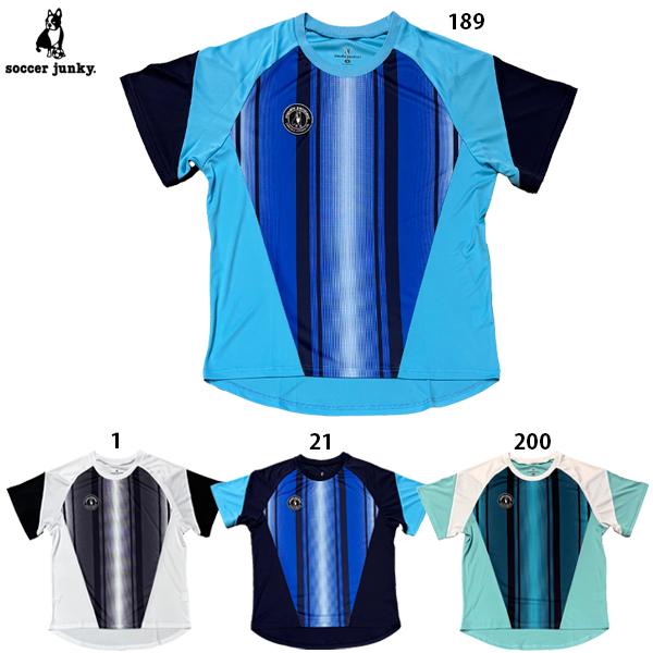 SOCCER JUNKY サッカーウェア 青黒ストライプ SoccerJunky（サッカージャンキー） future STRIPE ワークアウトシャツ