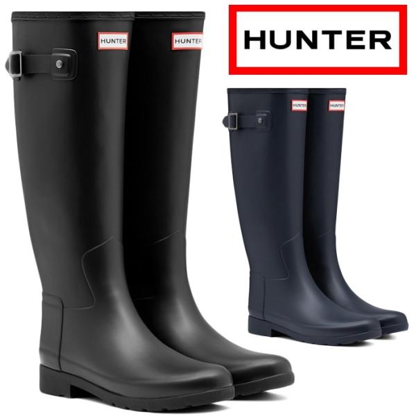 HUNTER ロングレインブーツ 黒 WFT1071RMA UK6 美品 HUNTER（ハンター） ○○ハンター レインブーツ レディース WFT1071RMA