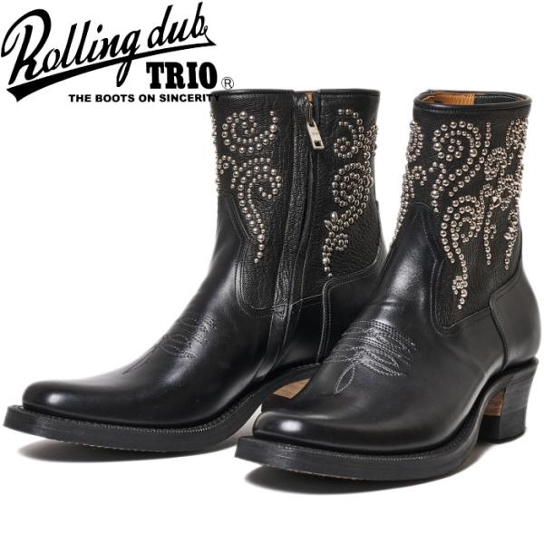 ROLLING DUB TRIO LORO ZIP BLACK STUDS BY METAL JACKET ローリング