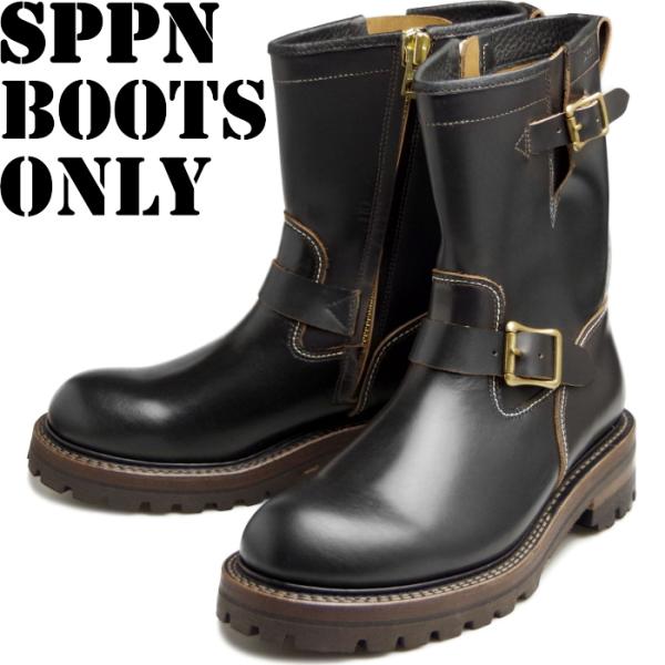 SPPN BOOTS スッピン SP-09E タバコスエード 9-INCH ENGINEER 9