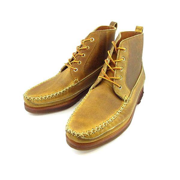 WHEEL ROBE モカシンブーツ 5-EYE MOC TOE BOOT タン 42202 : フット 