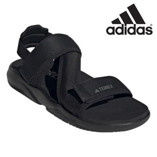 adidas（アディダス） サンダル メンズ 靴 黒 ブラック 白 ホワイト