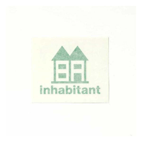 【クリックポスト】対応商品 inhabitant インハビタント ISM22AC04 Inhabitant logo sticker