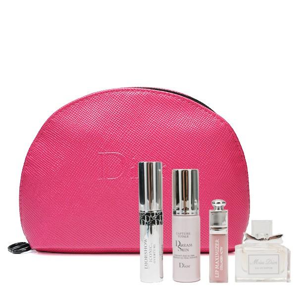 クリスチャンディオール コフレ Christian Dior コスメポーチ ミニボトル セット 限定 :CDR100:フォープレジャー 通販 ディオール 3点セット グロス ポーチ メイクブラシ メイクポーチ アディクト