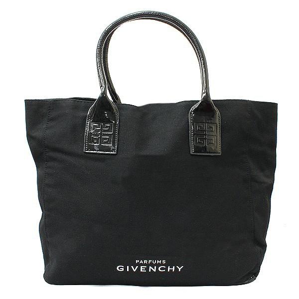 ジバンシー バッグ GIVENCHY トートバッグ ノベルティ ブラック ジッパー開閉 キャンバス地 限定