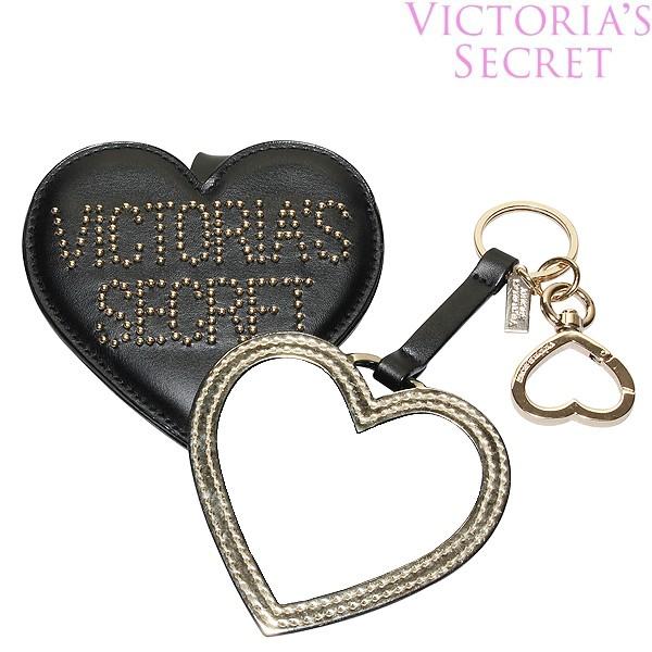 ヴィクトリアシークレット キーホルダー Victoria's Secret ミラー付き ビクトリアシークレット ブラック ハート