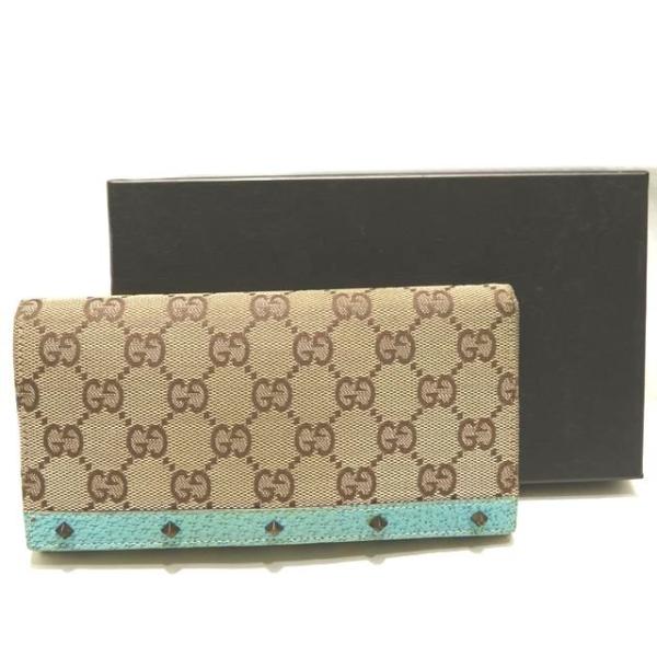 GUCCI まだ美品 グッチ 中ファスナー 長財布 120924 GGキャンバス  
