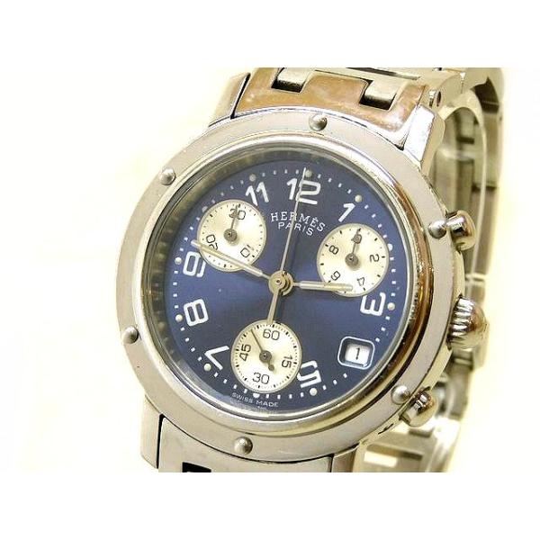 HERMES エルメス クリッパー クロノ 【CL1.310】 時計 極美品 HERMES エルメス 時計 □ CL1.310 クリッパー クロノ ステンレス