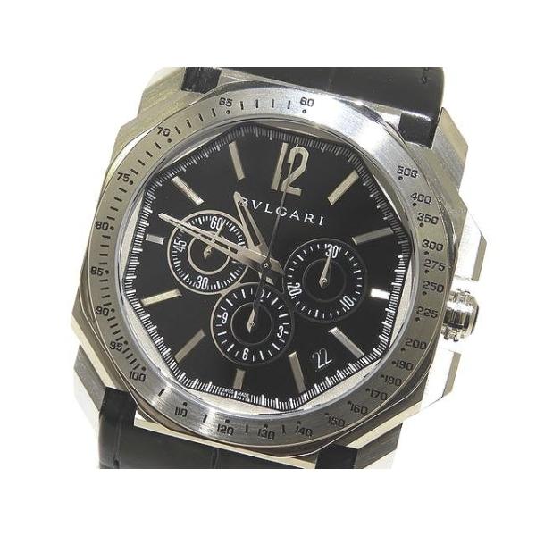 美品 BVLGARI ブルガリ オクト ヴェロチッシモ 自動巻き メンズ 時計 ☆ 102487 BGO41BSLDCHTA OCTO シルバーSS レザーブレス ▼7B 美品 BVLGARI ブルガリ オクト ヴェロチッシモ 自動巻き メンズ 時計