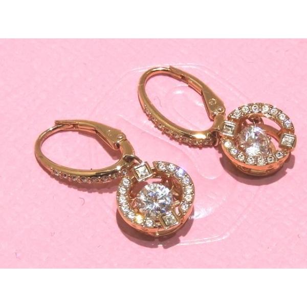 美品 SWAROVSKI スワロフスキー ドロップピアス ◇ 5504753 ピンク