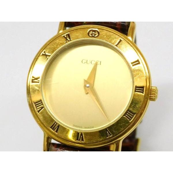 グッチ 3000.2.L □ アンティーク レディース時計 ウォッチ 革ベルト