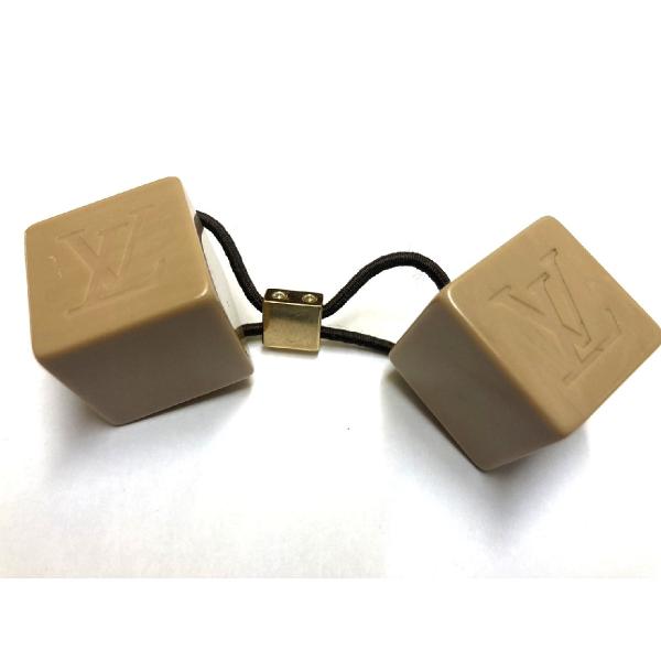 ヴィトン □ ヘアキューブ ヘアゴム ベージュ レディース LOUIS