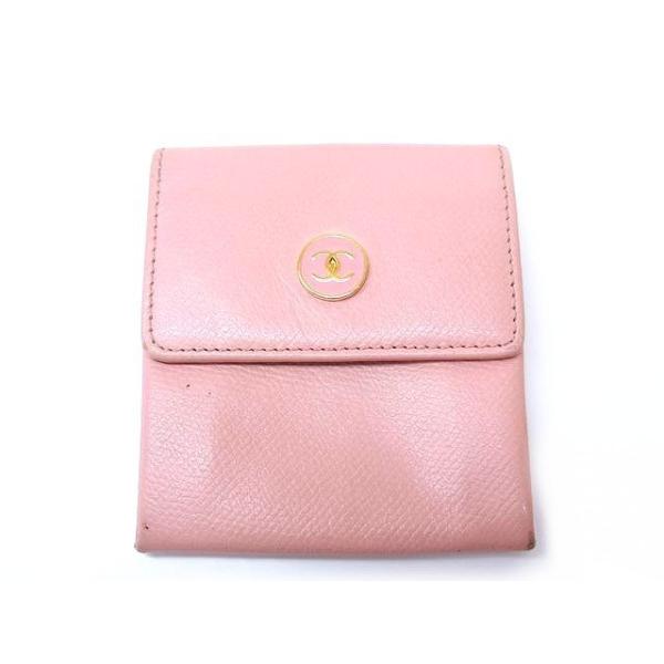 CHANEL（シャネル） コインケース □ 9番台 ココボタン ピンク レザー