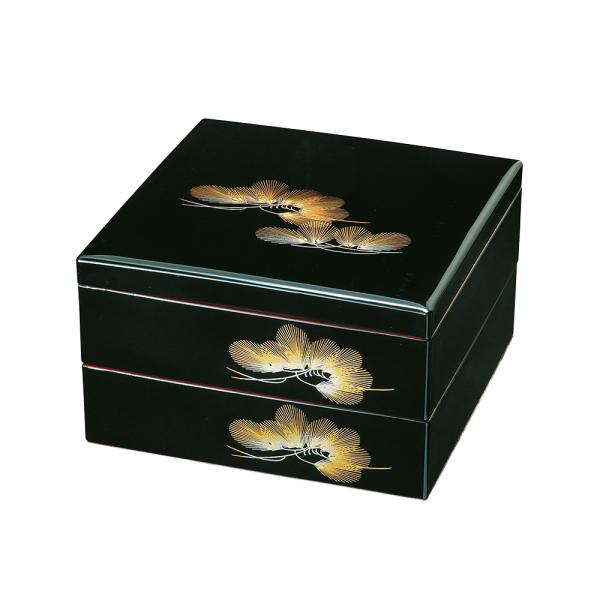 重箱(二段) 瑞光明 紙重箱 長方形W型 7寸2段 F-1811 金カップAC付 【2段18組