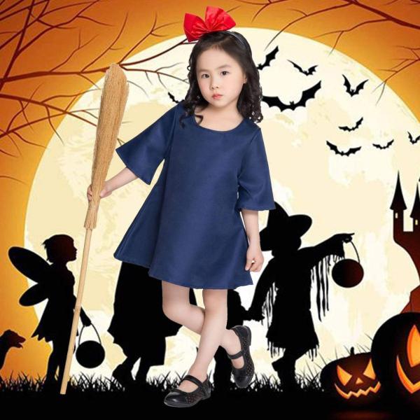 キッズコスチューム ハロウィン 魔女の宅急便 キキ コスプレ キッズ きき 仮装 子供 コスチューム 子ども カチューシャ付き 2点セット