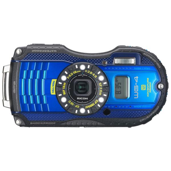RICOH 防水デジタルカメラ RICOH WG-4GPS ブルー 防水14m耐ショック2.0m耐寒-10度 RICOH WG-4GPSBL 0855