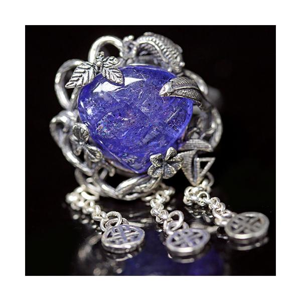 sv925 タンザナイト リング 指輪 フリーサイズ〔 天然石