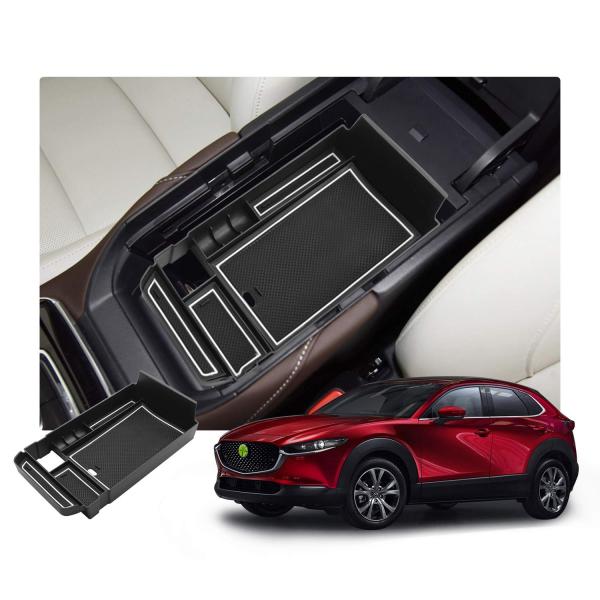 【RUIYA】マツダ CX-30 DM系コンソールボックス 小物入れトレイ CX-30 コンソールトレイ 車種専用 車内収納ボックス カーアクセサリー